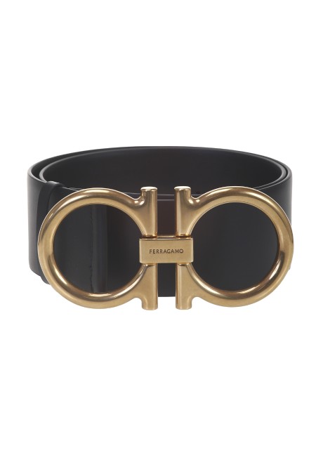Shop SALVATORE FERRAGAMO  Belt: Salvatore Ferragamo Gancini high belt.
Soft calfskin belt with high profile and large buckle.
Height at 6 cm.
Composition: 100% leather.
Made in Italy.. 23B592 H60-759203